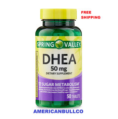 Spring Valley DHEA 50mg Tablets, Dietary Supplement, 50 Count