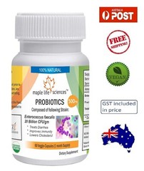 Probiotic Enterococcus Faecalis 20 Billion CFU/gm Capsules – 500mg – AU Stock