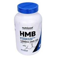 Nutricost HMB Performance 1000mg Calcium 240 Capsules Exp 08/2027 Muscle Supp NW