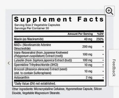 Force Factor NAD+ Longevity Nutrient Complex 7-in-1 Anti-Aging 60 Veg Caps