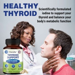 Advanced Thyroid Support Supplement with Iodine Capsules Free Shipping