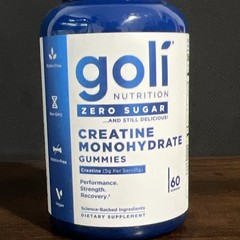 Goli Creatine Monohydrate Gummies Zero Sugar 60 Ct 5000mg Exp 02/2027