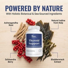 Thyroid Support Supplement with Iodine, 60 Capsules | Energy & Metabolism