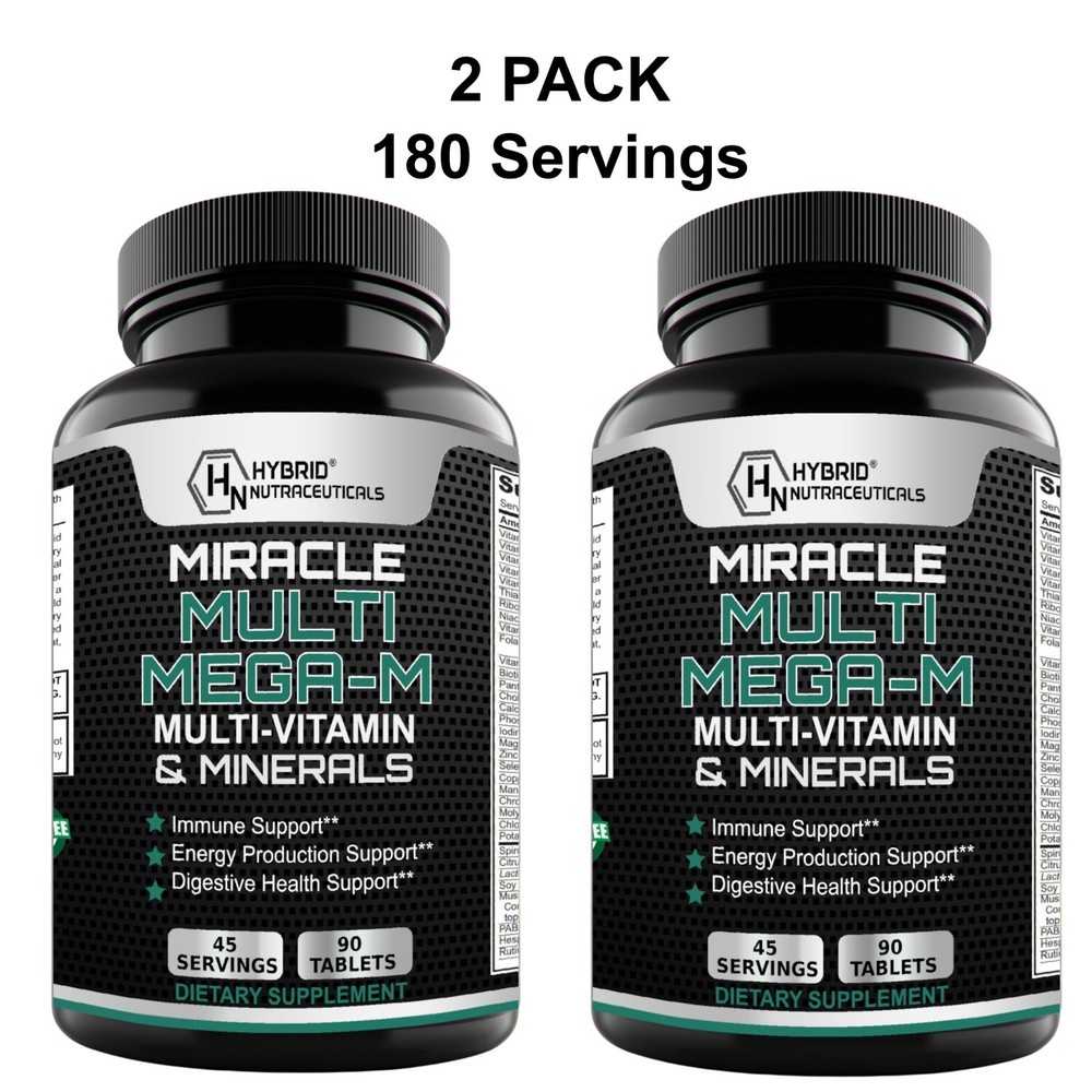 MEGA-M Multivitamin & Minerals Tablets, High Potency Daily Vitamin for Men-Women