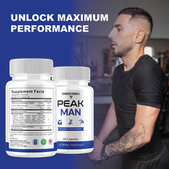 (3 Pack) Peak Man Advanced Performance, PeakMan Maximum Strength (180 Capsules)