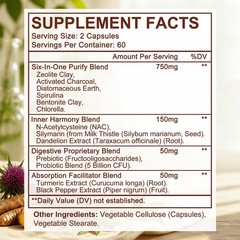 Liver Support Complex with Dandelion,Probiotics Liver & Digestive Wellness,120CT