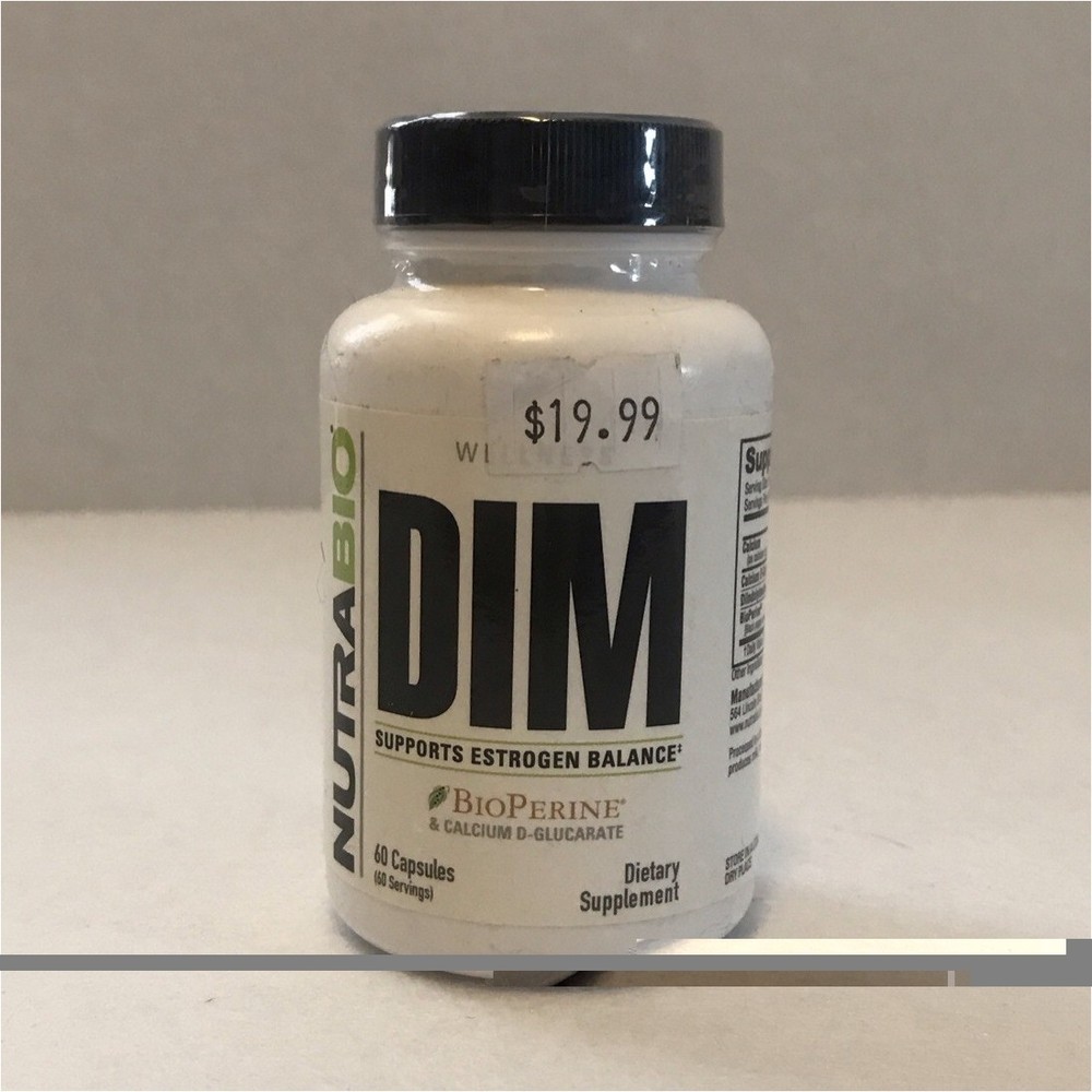 NutraBio DIM BioPerine Calcium D-Glucarate Vegetarian Capsules Estrogen 60 Count