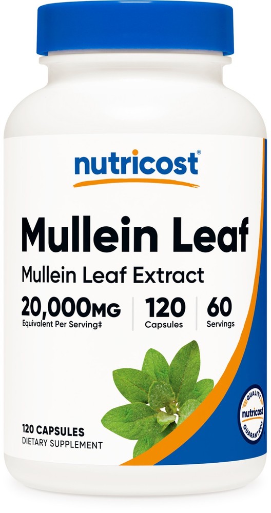 Nutricost Mullein Leaf Extract (20,000mg Equivalent) 120 Capsules – 60 Servings