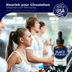 Gluco Reverse + Drops, Advanced Liquid Supplement for Blood Health – 2 Pack