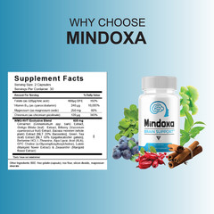 (5 Pack) Mindoxa Brain Support Pills, Mind Oxa Supplement (300 Capsules)