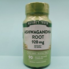 Ashwagandha Root 920mg Quick Release Capsules by Nature&rsquo;s Truth 90ct Gluten-free