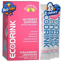 Eco Drink Nutrient Support Hydration Packets Strawberry Lemonade 24 Stick Packs