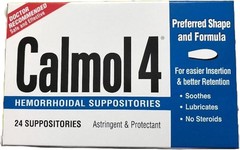 Calmol 4 Hemorrhoidal Suppositories with Soothing Natural Ingredients 24 Count