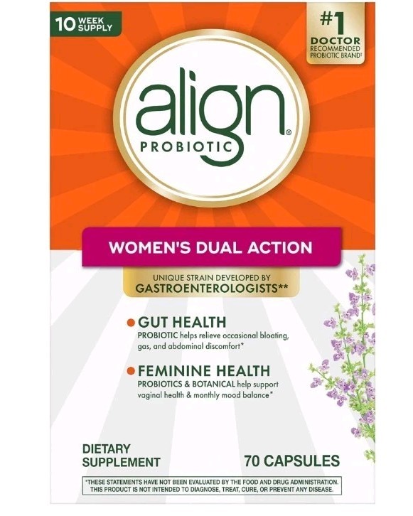 Align Womens Dual Action Probiotic 70 Capsules Gut and Feminine Health