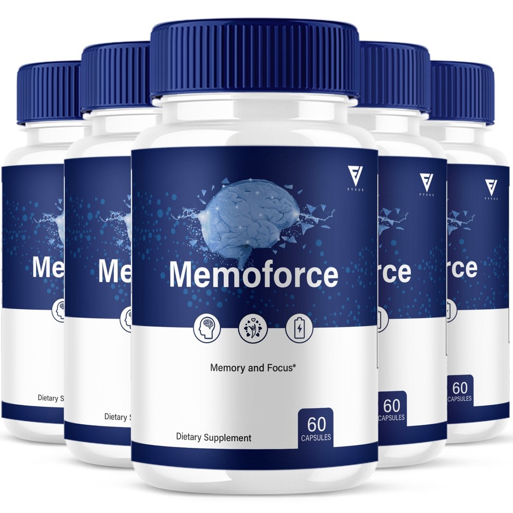 (5 Pack) Memoforce Brain and Memory Support Capsules Memo Force (300 Capsules)