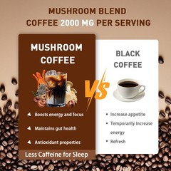 6 Functional Herb Coffee Powder for Mental Clarity,Energy & Digestive,30Servings