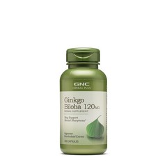 GNC Herbal Plus Ginkgo Biloba 120mg Supplement, 100 Capsules