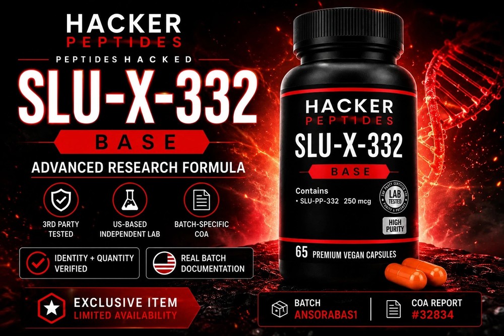 SLU-X-332 Base 250mcg | 65 Vegan Capsules | COA | Mitochondrial Research | RUO