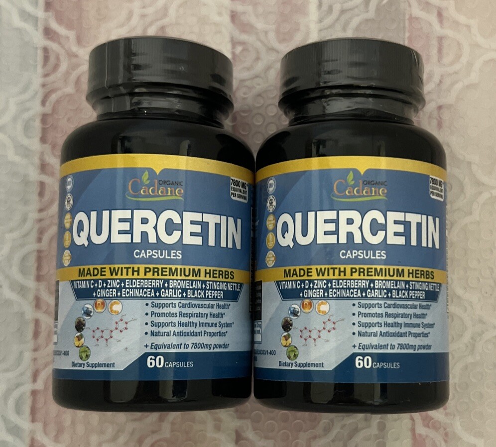 2 Cadane Quercetin Capsules Made With Premium Herbs 60 Capsules Exp 6/25