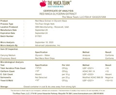 Red Maca Liquid Extract – Alcohol Free – Made from Red Maca Roots from Peru