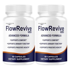 Flow Revive Plus Prostate Urinary Support Men Supplement Capsules 2 Pack 120Ct