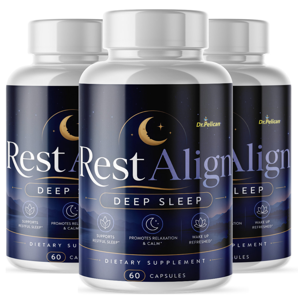 Rest Align- Sleep & Energy Support- 3 Bottles- 180 Capsules