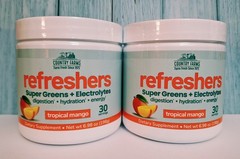Refreshers 💚 Greens+Electrolytes, Mango, Non-GMO, Vegan, Gluten-free, 11/2027✨️