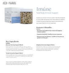 THREE Immune Support Capsules 60ct Elderberry Lion’s Mane Cordyceps Aloe