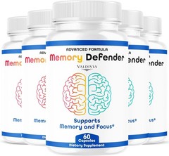 Valdivia Memory Defender 300 Capsules 5 Pack Brain Support Supplement Made