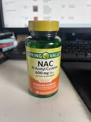 Spring Valley NAC N-Acetyl Cysteine 600 mg Immune Support 60 Capsules 04/2025