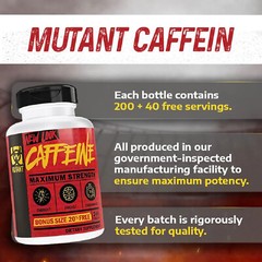 CAFFEINE 240-720 Tablets – increase energy levels, physical, mental performance