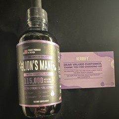 Herbify Lion&rsquo;s Mane Liquid Extract 4 fl oz Grape Non-GMO Gluten-Free