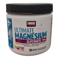 Force Factor – Ultimate Magnesium Glycinate 300mg (30 Servings) Raspberry Lemon