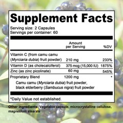 Advanced Immune Support w/ Black Elderberry & Camu Camu – Immune Supplement