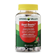 Spring Valley Best Beets Soft Chews 60ct Heart Health Strawberry Gluten-Free MPN