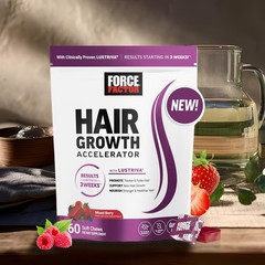 Force Factor Hair Growth Accelerator Soft Chews, Hair Growth Vitamins 4 Women