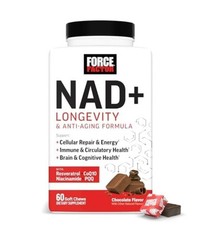 Force Factor NAD+ Longevity Soft Chews Anti-Aging + Brain Support Chocolate 60