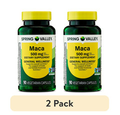 Spring Valley Maca Dietary Supplement – 500 mg – 90 count, 2PACK