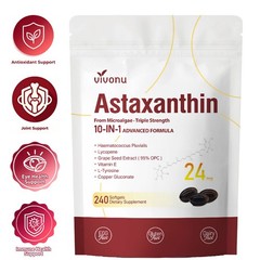 24mg Astaxanthin 10‑in‑1 Complex 240Softgels Antioxidant Skin Eye Immune Support