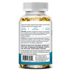 Omega 3 Supplements Heart Brain Function Immune Circulation Support 30-120 Count