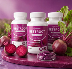 3X Rosabella Organic Beet Root 60 Capsules Natural Energy Boost Blood Pressure