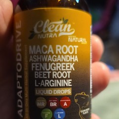 Clean Nutra Adaptodrive Liquid Drops Maca Ashwagandha Fenugreek Beet Clean Berry
