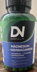 Divinity Nutra Magnesium + Ashwagandha Vitamin B6 Vegan Capsules Gluten-Free