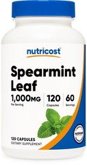 Nutricost Spearmint Leaf (1000mg) 120 Capsules – Spearmint Supplement, GMO-Free