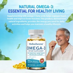 Omega 3 Supplements Heart Brain Function Immune Circulation Support 30-120 Count