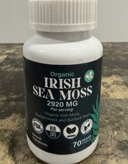 Irish Sea Moss Bladderwrack Burdock Root Organic Vegan 2920mg 70 Capsules