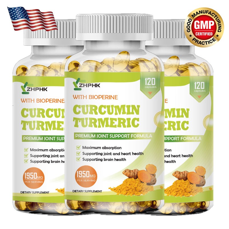 Turmeric capsules help with anti-inflammatory lipid-lowering liver protection