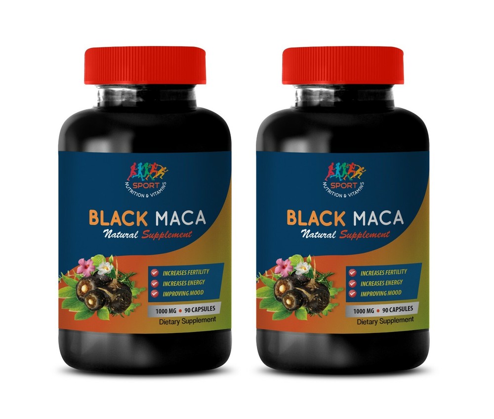 powerful antioxidant – BLACK MACA – athletic performance enhancer pills 2 BOTTLE