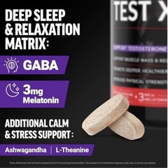 Force Factor Test X180 PM Nighttime Testosterone Booster Tablets 120 Made USA