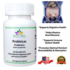 LACTOBACILLUS FERMENTUM, BIFIDOBACTERIUM BREVE, 120 capsules, Digestive Health.